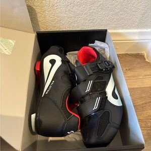 Peloton Black and Red Cycling Shoes